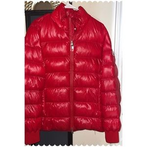 Unisex (Men/Women) Red Moncler puffer jacket size 4 (large)